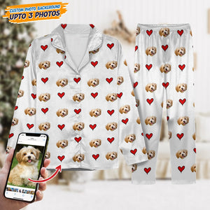 GeckoCustom Custom Dog Cat Photo Icon Design For Pet Lover Pajamas T368 HN590