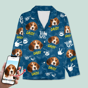 GeckoCustom Custom Dog Cat Photo Offroad Pajamas N304 HN590 For Kid / Only Shirt / 3XS