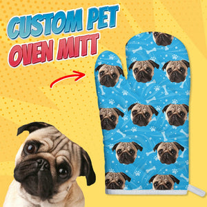 GeckoCustom Custom Dog Photo With Accessory Pattern Oven Mitt K228 889068