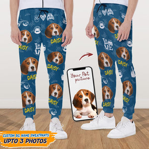 GeckoCustom Custom Dog Photo With Offroad Pattern Sweatpants N304 HN590