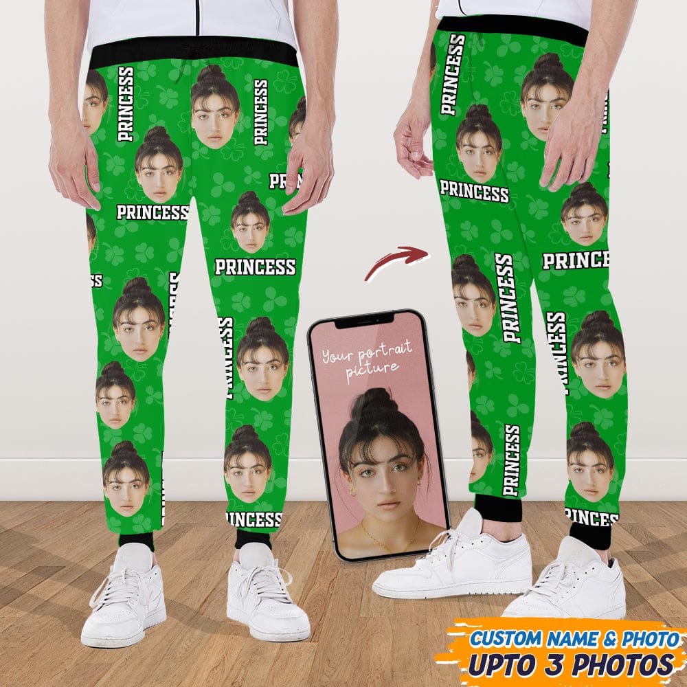 GeckoCustom Custom Face Photo St. Patrick's Day Sweatpants K228 HN590