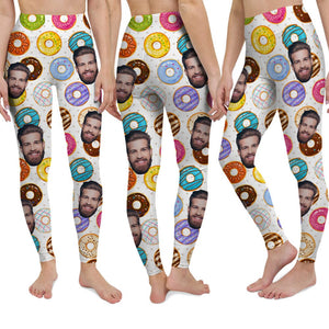 GeckoCustom Custom Face Photo With Accessory Pattern Legging Set N304 889140