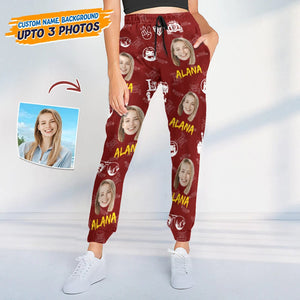 GeckoCustom Custom Face Photo With Offroad Pattern Sweatpants N304 HN590