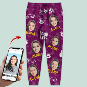 GeckoCustom Custom Face Photo With Offroad Pattern Sweatpants N304 HN590