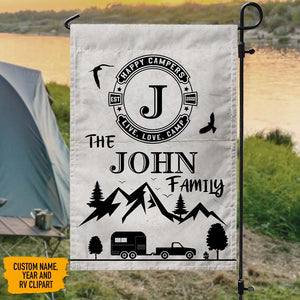 GeckoCustom Custom Name The Family Camping Garden Flags, HN590