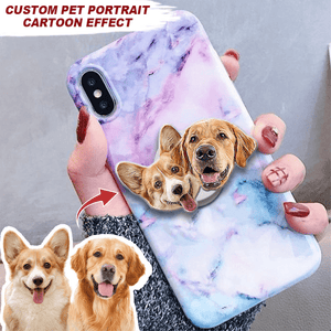 GeckoCustom Custom Pet Portrait Cartoon Popsocket, Pet Grip HN590 2 Photos