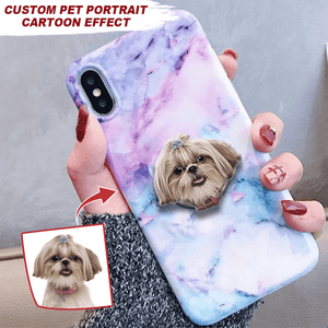 GeckoCustom Custom Pet Portrait Cartoon Popsocket, Pet Grip HN590