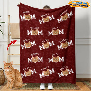 GeckoCustom Custom Photo Cat Dad Mom Pet Blanket N304 HN590