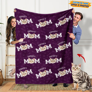 GeckoCustom Custom Photo Cat Dad Mom Pet Blanket N304 HN590