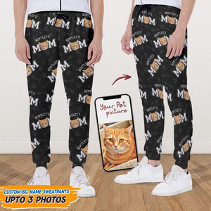 GeckoCustom Custom Photo Cat Dad Mom Pet Sweatpants N304 HN590