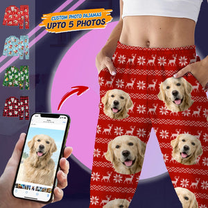 GeckoCustom Custom Photo Christmas Dog Pajamas N304 HN590