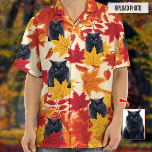 GeckoCustom Custom Photo Dog Cat Autumn Hawaiian Shirt K228 HN590