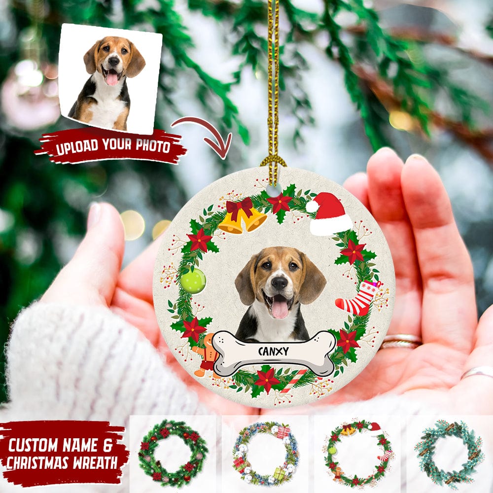 GeckoCustom Custom Photo Dog Cat Ceramic Ornament K228 HN590