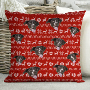 GeckoCustom Custom Photo Dog Cat Christmas Pattern For Pet Lover Pillow N304 HN590