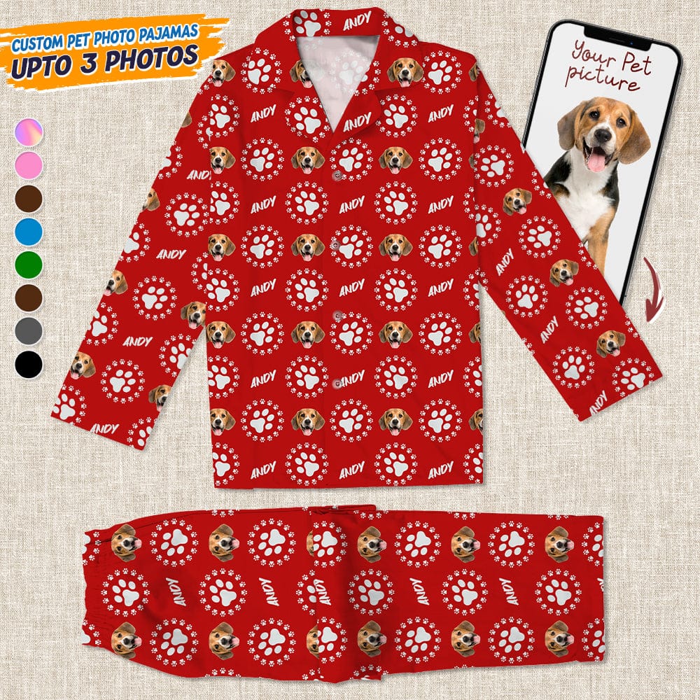 GeckoCustom Custom Photo Dog Cat Paw Pajamas K228 HN590