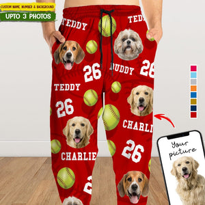 GeckoCustom Custom Photo Dog Cat With Softball Pet Sweatpants T286 HN590