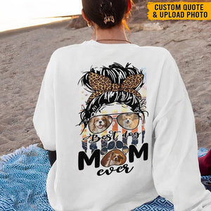 GeckoCustom Custom Photo Dog Mom Ever Flag Back Dog Shirt N369 HN590