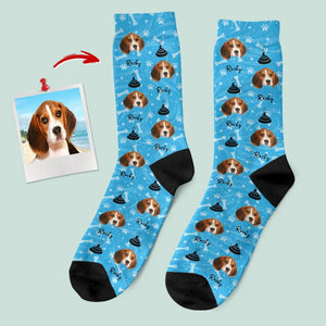 GeckoCustom Custom Photo Dog Tie Dye Socks N304 HN590