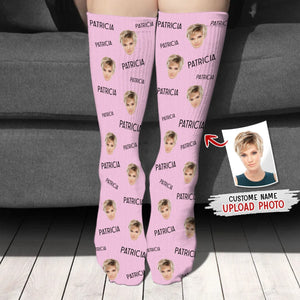 GeckoCustom Custom Photo Face Socks N369 HN590