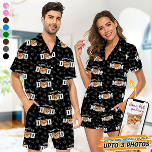 GeckoCustom Custom Photo For Cat Dad Cat Mom Short Pajamas K228 889029