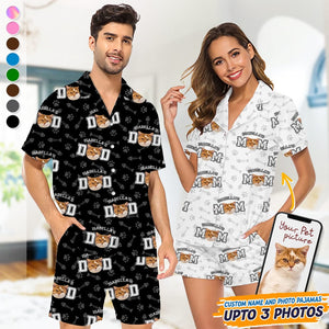 GeckoCustom Custom Photo For Cat Dad Cat Mom Short Pajamas K228 889029