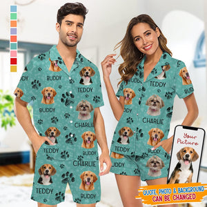 GeckoCustom Custom Photo For Dog Lover Short Pajamas N304