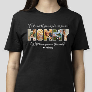 GeckoCustom Custom Photo Happy Mother's Day Gift Dark Shirt K228 962 Basic Tee / Black / S