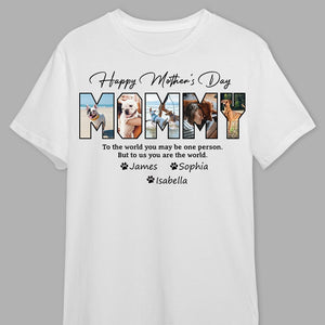 GeckoCustom Custom Photo Happy Mother's Day To Dog Mom Bright Shirt K228 956