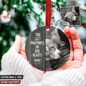 GeckoCustom Custom Photo If Love Could Have Keep You Heres Dog Cat Wood Ornament K228 HN590