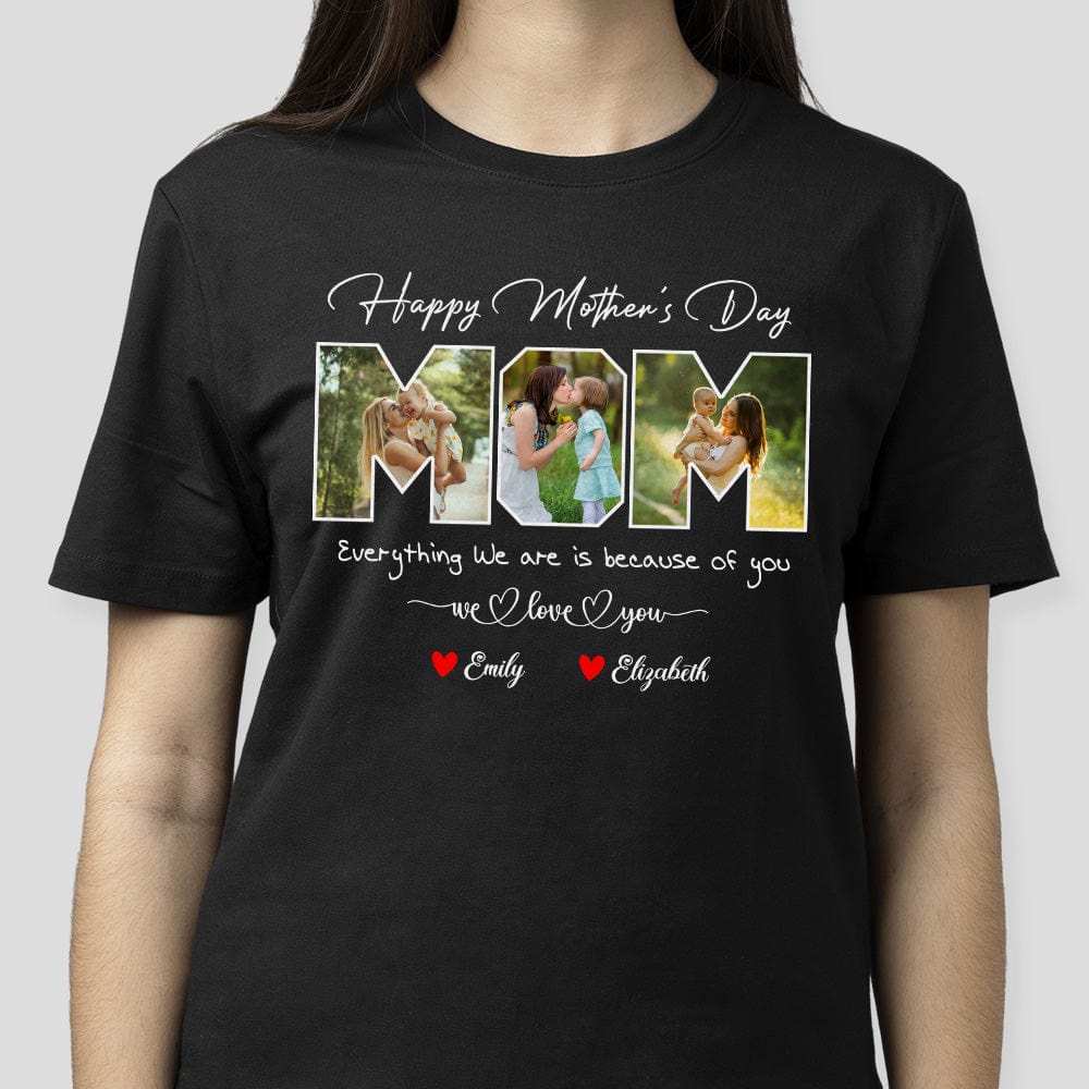 GeckoCustom Custom Photo Mother And Daughters Dark Shirt K228 889094