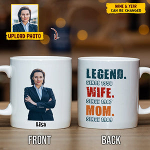 GeckoCustom Custom Photo The Legend Year Family Mug N304 HN590