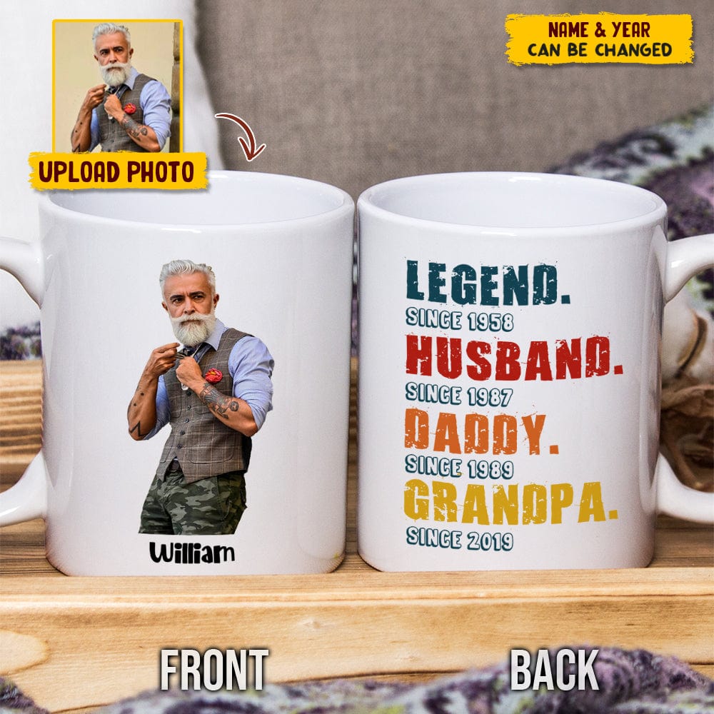 GeckoCustom Custom Photo The Legend Year Family Mug N304 HN590