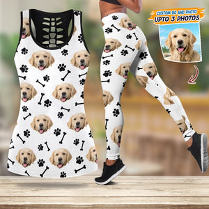 GeckoCustom Custom Photo With Accessory Pattern Dog Lover Legging Set T286