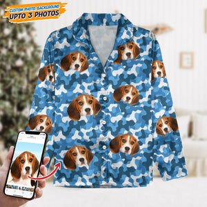 GeckoCustom Custom Photo With Camo Background Dog Pajamas N304 HN590