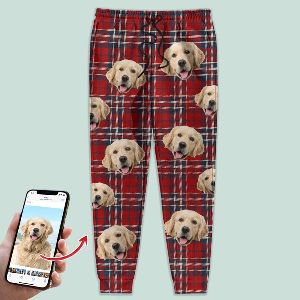 GeckoCustom Custom Photo With Christmas Pattern Dog Men and Women's Sweatpants N304 HN590