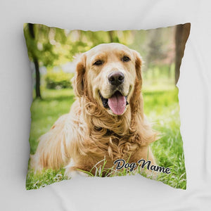 GeckoCustom Dog Dad Is The Best Throw Pillow, Dog Lover Gift HN590 18x18 in - 45x45cm