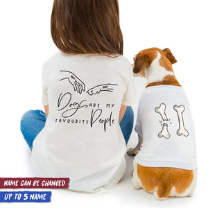 GeckoCustom Dogs Are My Favourite People Back Dog Shirt K228 HN590