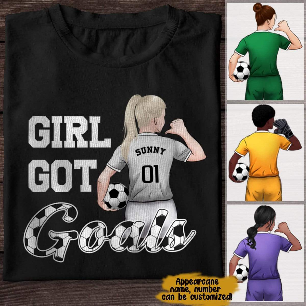 GeckoCustom Girl Got Goals Soccer Girl Shirt