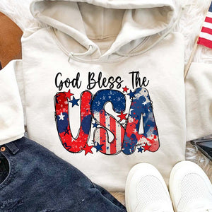 GeckoCustom God Bless The USA Painting American Shirt, HN590