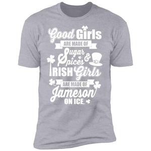 GeckoCustom Good Irish Girl St Patricks Day Shirt Premium Tee / Heather Grey / X-Small