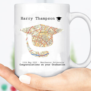 GeckoCustom Graduation Map Personalised Mug H240 11oz