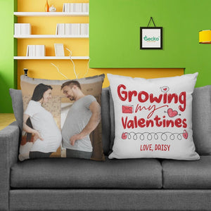 GeckoCustom Growing My Valentines Couple Throw Pillow HN590