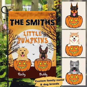 GeckoCustom Halloween Little Pumpkins Dog Garden Flag 12"x18"