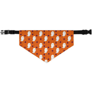 GeckoCustom Halloween Pattern Boo Pet Bandana Collar