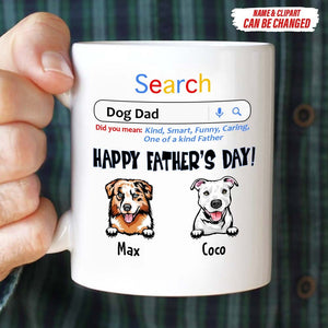 GeckoCustom Happy Father's Day Dog Dad Search Dog Coffee Mug, HN590