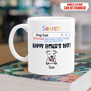 GeckoCustom Happy Father's Day Dog Dad Search Dog Coffee Mug, HN590