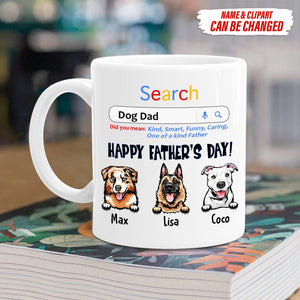 GeckoCustom Happy Father's Day Dog Dad Search Dog Coffee Mug, HN590