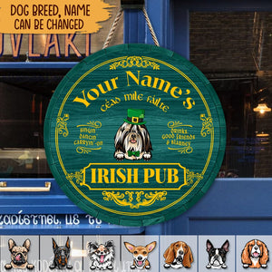 GeckoCustom Happy Patrick’s Day Bar Sign, Dog Pub, Irish Pub HN590