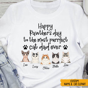 GeckoCustom Happy Pawther's Day To the Most Purrfect Dad Cat Shirt, N304 HN590