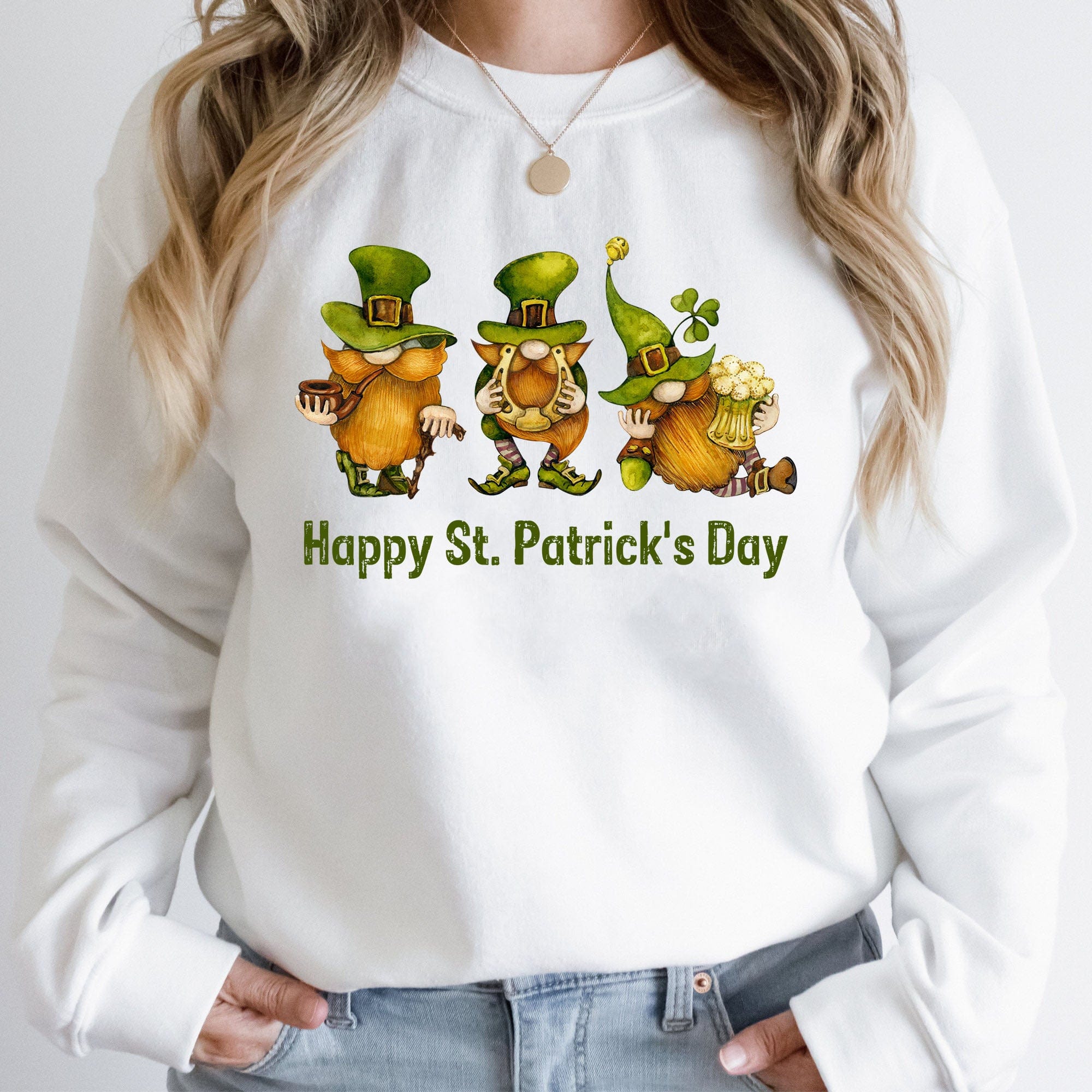 GeckoCustom Happy St Patrick's Day Custom Shirt C143 Sweatshirt / S Sport Grey / S